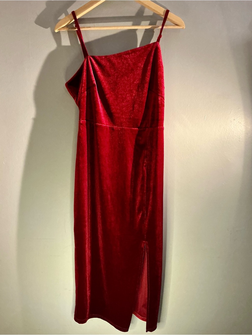 Owin Red Velvet Maxi Dress Size Large Whimsigoth Gothic